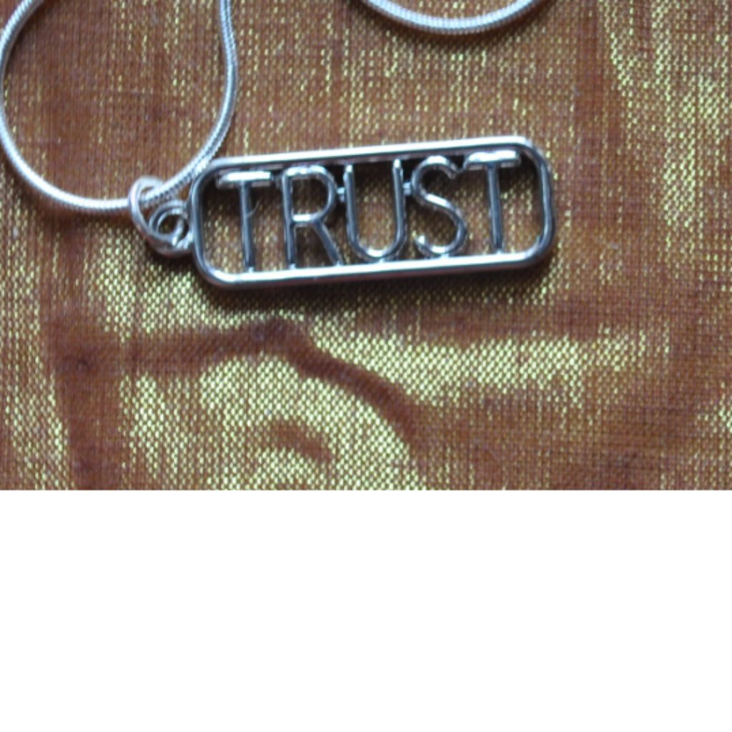 Metal Charm Trust Pendant With 925 Silver Necklace (10033)